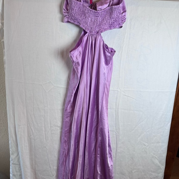 Show Me Your MuMu Lilac Luxe Satin Cutout Dress Sz M - Picture 3 of 6